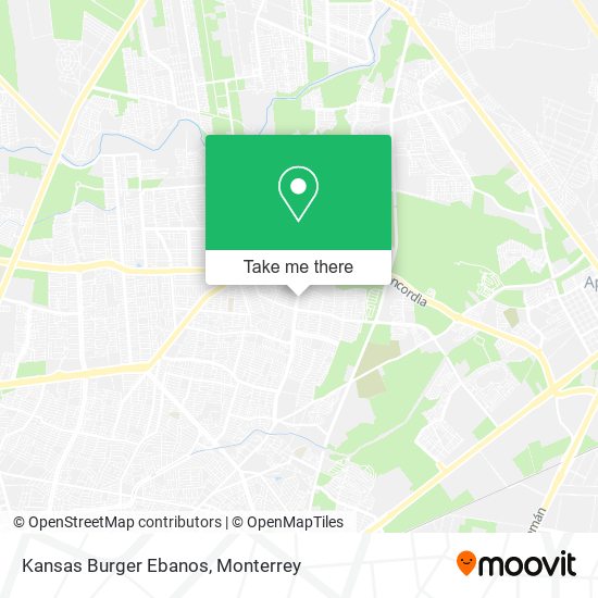 Mapa de Kansas Burger Ebanos