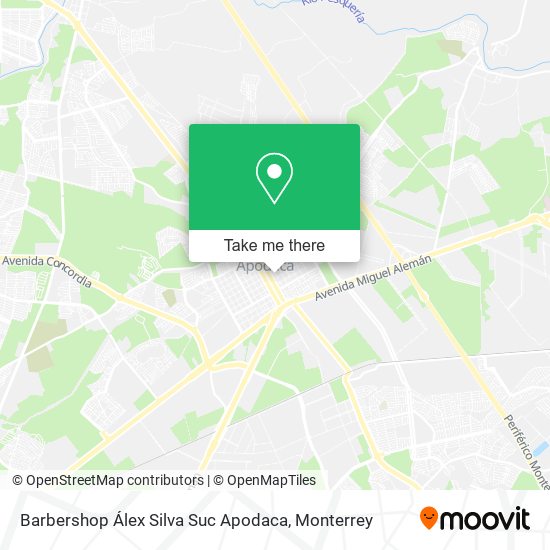 Barbershop Álex Silva Suc Apodaca map