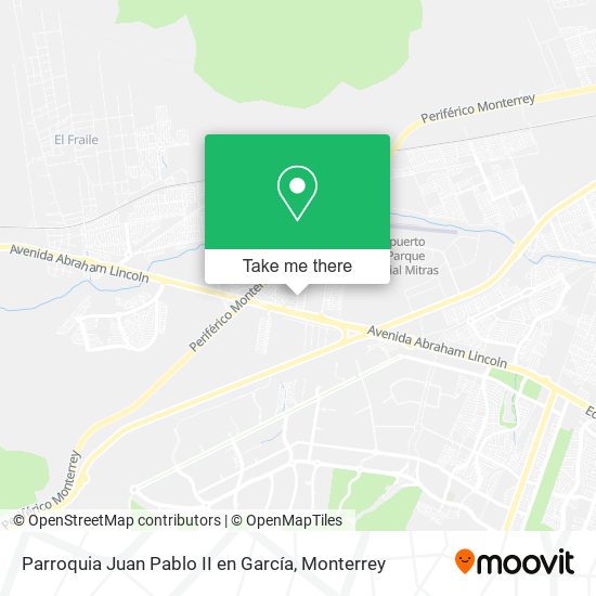 Mapa de Parroquia Juan Pablo II en García