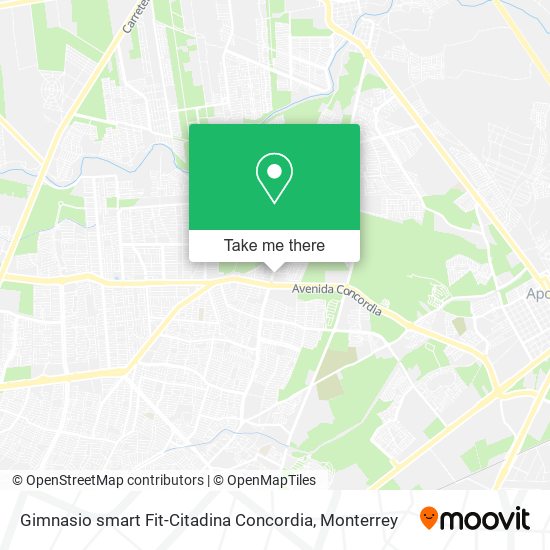 Mapa de Gimnasio smart Fit-Citadina Concordia