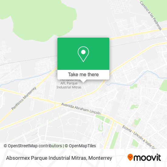 Absormex Parque Industrial Mitras map