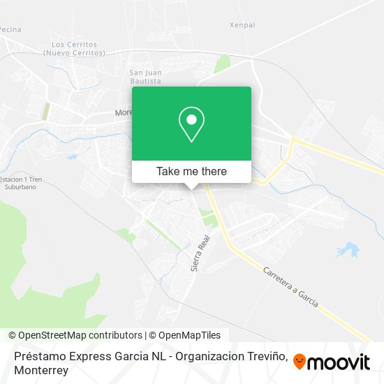 Préstamo Express Garcia NL - Organizacion Treviño map