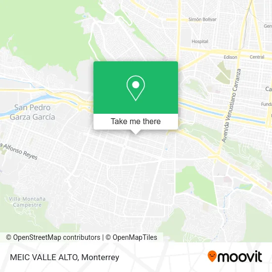Mapa de MEIC VALLE ALTO