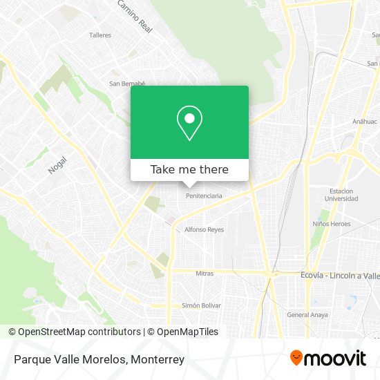Parque Valle Morelos map