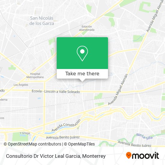 Mapa de Consultorio Dr Victor Leal Garcia