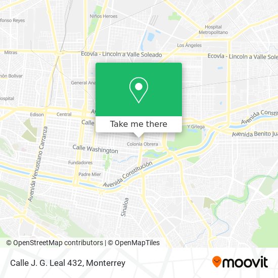Mapa de Calle J. G. Leal 432