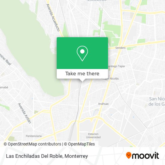 Las Enchiladas Del Roble map