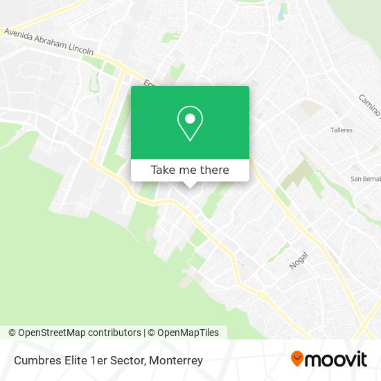 Mapa de Cumbres Elite 1er Sector