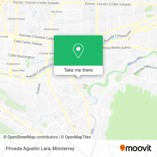 Mapa de Privada Agustín Lara