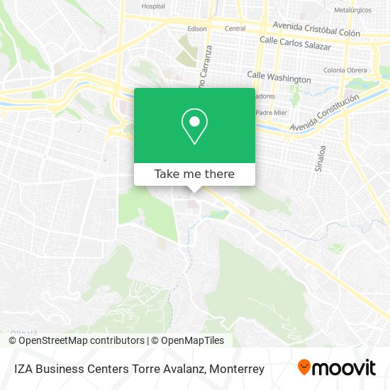 Mapa de IZA Business Centers Torre Avalanz