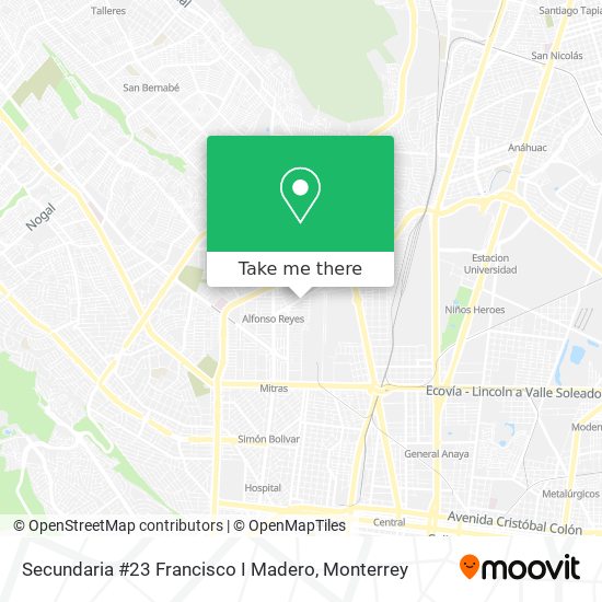 Secundaria #23 Francisco I Madero map
