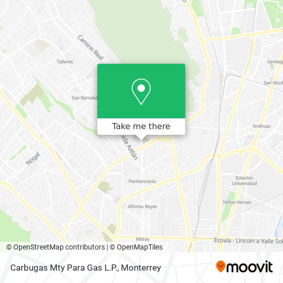 Carbugas Mty Para Gas L.P. map