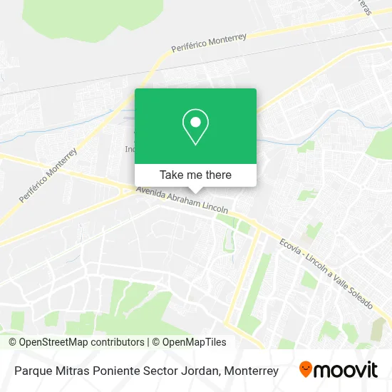 Parque Mitras Poniente Sector Jordan map