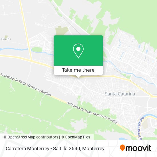 Mapa de Carretera Monterrey - Saltillo 2640