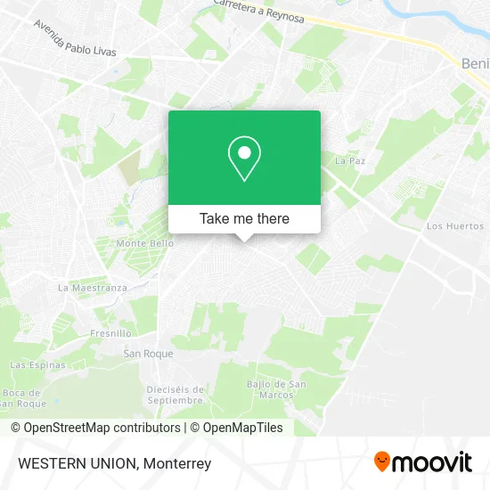 WESTERN UNION map
