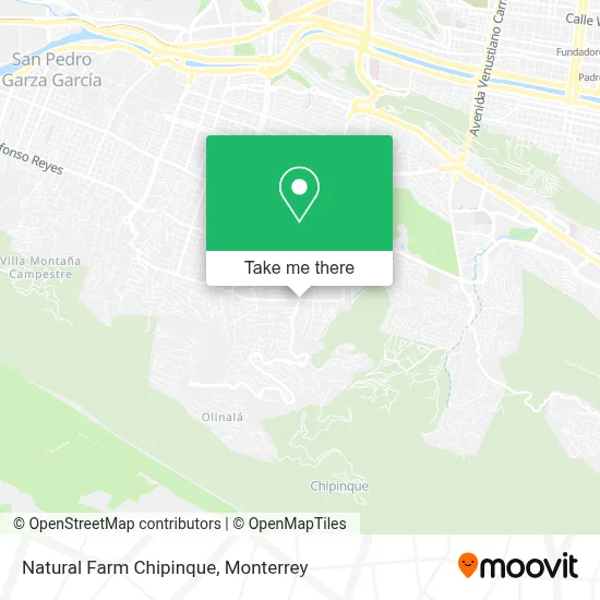 Natural Farm Chipinque map