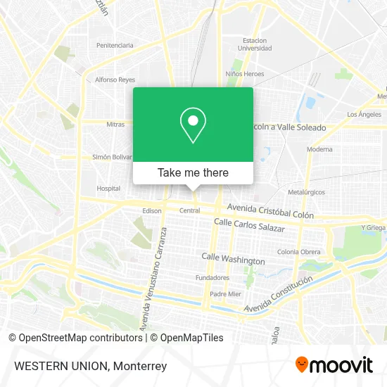 WESTERN UNION map