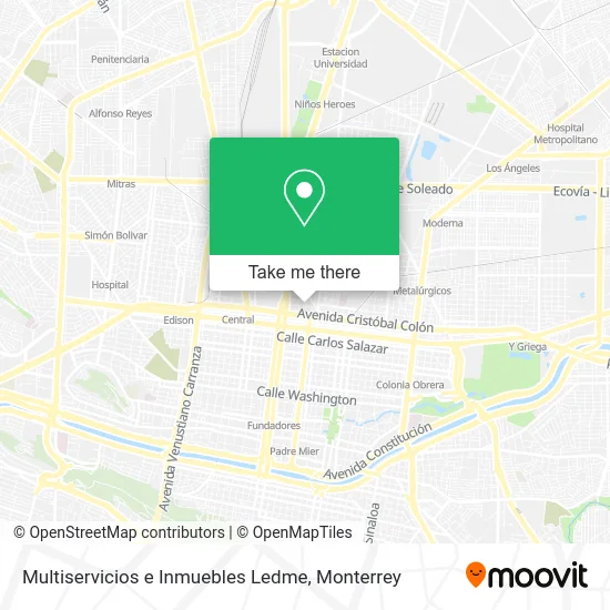 Multiservicios e Inmuebles Ledme map