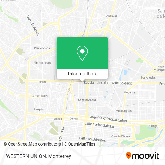 WESTERN UNION map