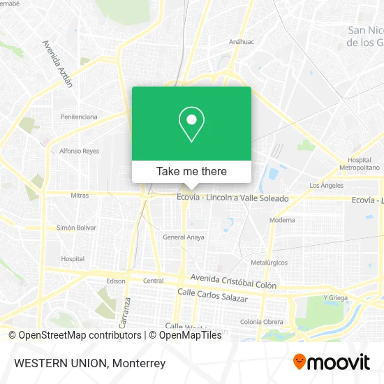 WESTERN UNION map