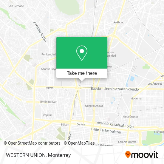 Mapa de WESTERN UNION