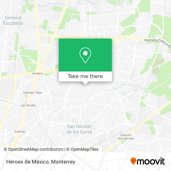 Mapa de Héroes de México