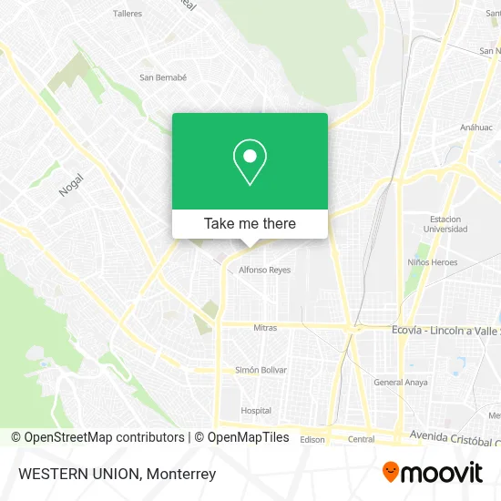 WESTERN UNION map