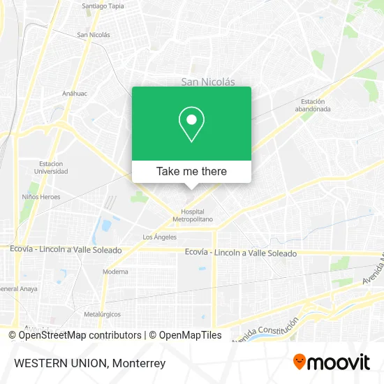 WESTERN UNION map