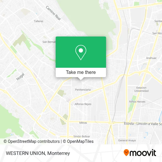 WESTERN UNION map