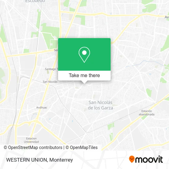 WESTERN UNION map