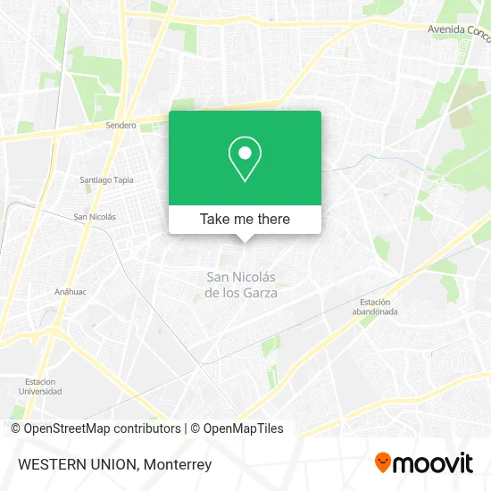 WESTERN UNION map