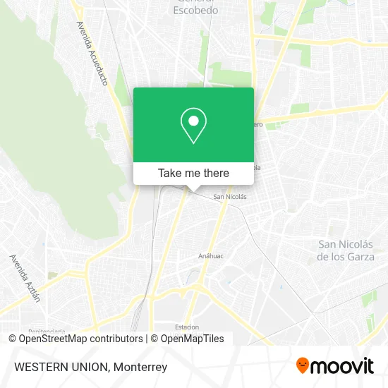 WESTERN UNION map