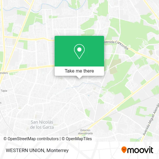 WESTERN UNION map