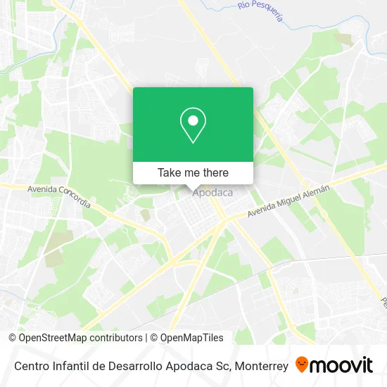 Mapa de Centro Infantil de Desarrollo Apodaca Sc