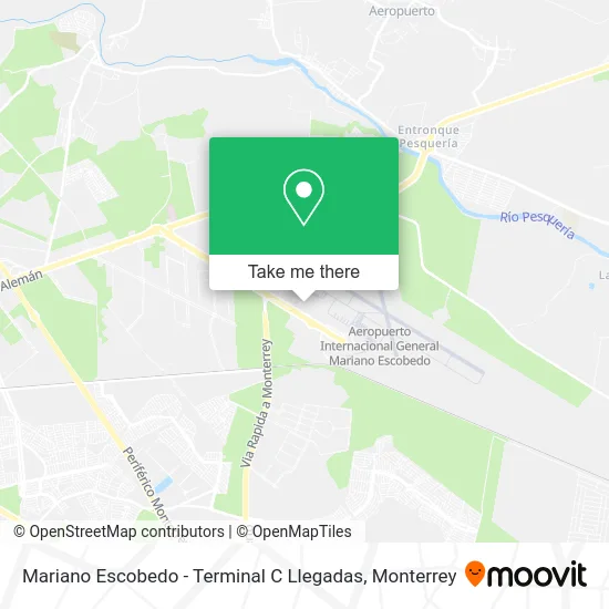 Mariano Escobedo - Terminal C Llegadas map
