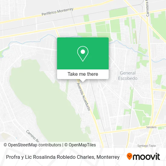 Profra y Lic Rosalinda Robledo Charles map