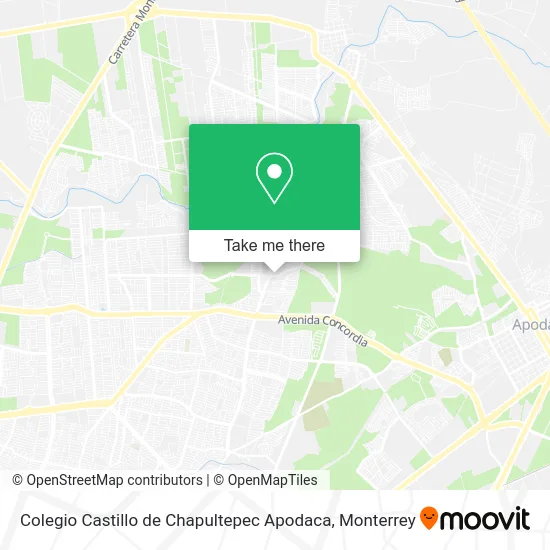 Colegio Castillo de Chapultepec Apodaca map