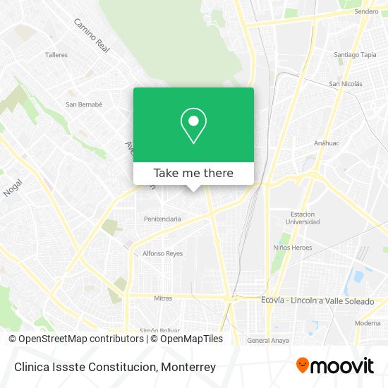Clinica Issste Constitucion map
