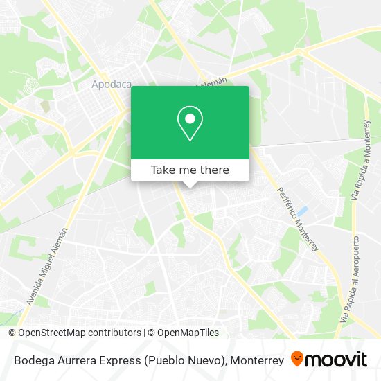 Bodega Aurrera Express (Pueblo Nuevo) map
