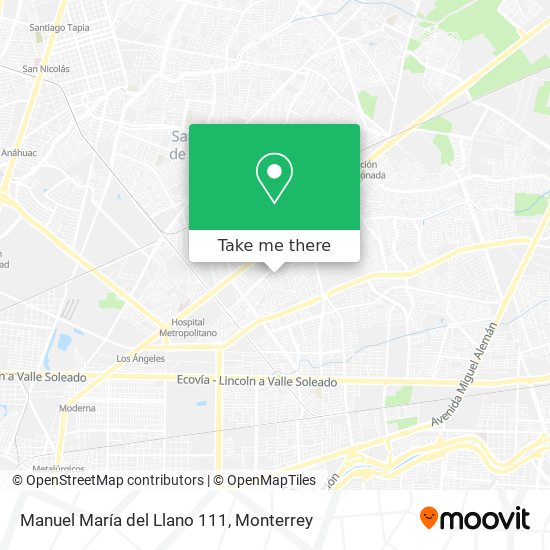 Manuel María del Llano 111 map