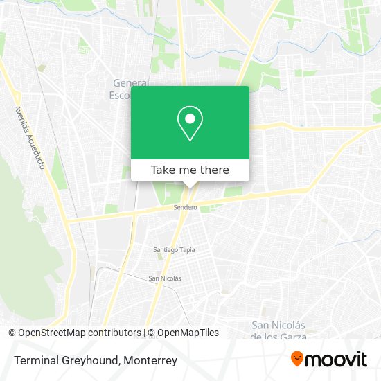 Mapa de Terminal Greyhound