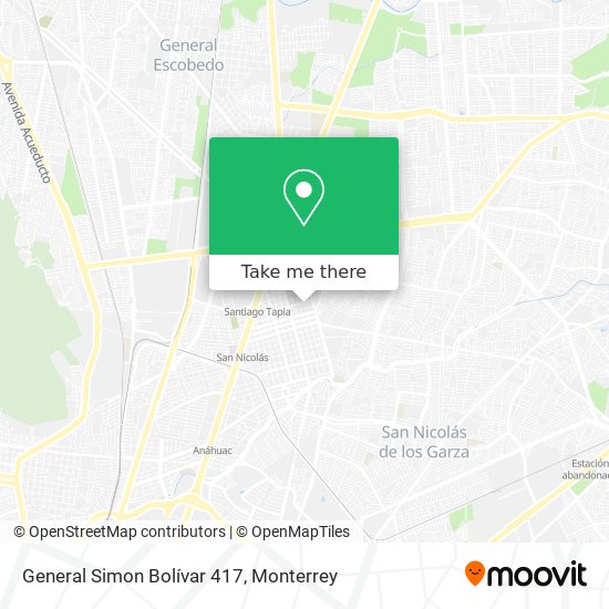 Mapa de General Simon Bolívar 417