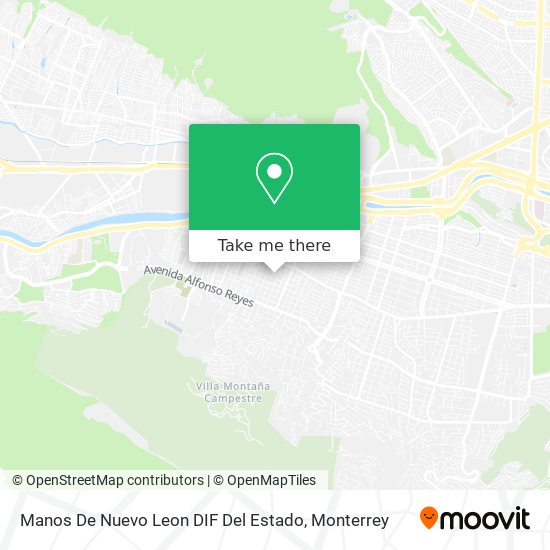 Manos De Nuevo Leon DIF Del Estado map