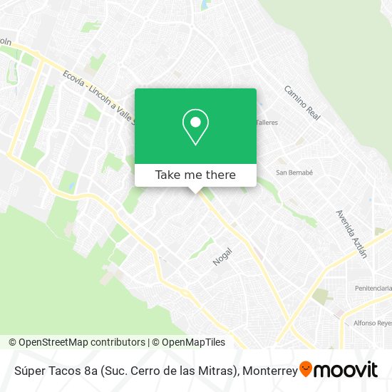 Mapa de Súper Tacos 8a (Suc. Cerro de las Mitras)