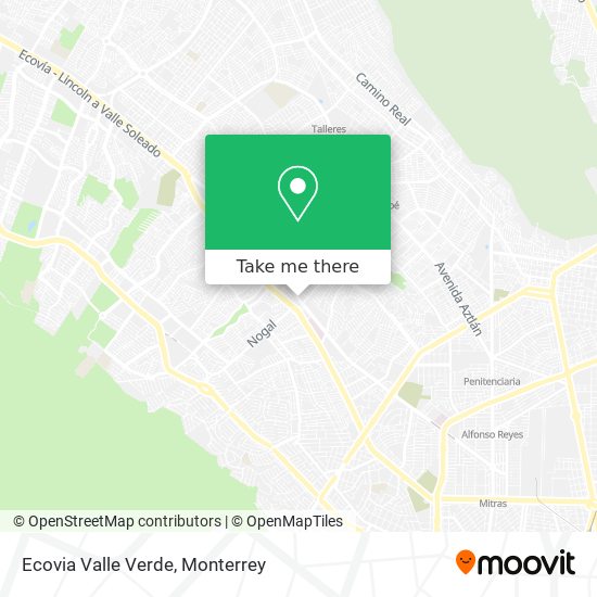 Ecovia Valle Verde map