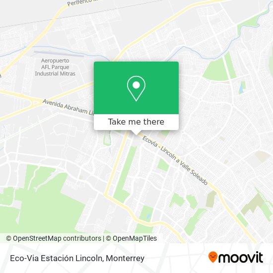Eco-Via Estación Lincoln map