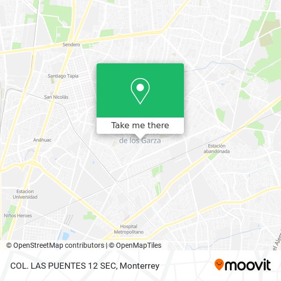 Mapa de COL. LAS PUENTES 12 SEC