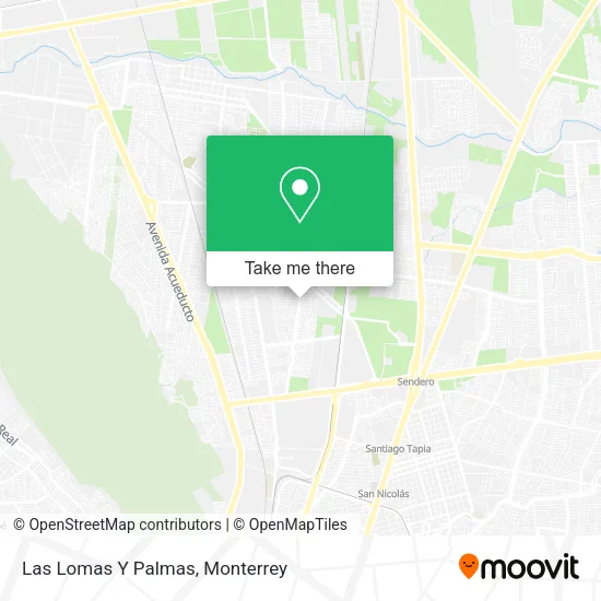 Las Lomas Y Palmas map