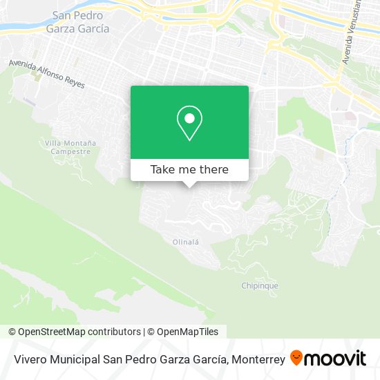 Mapa de Vivero Municipal San Pedro Garza García