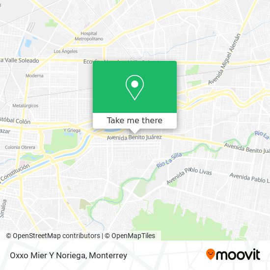 Mapa de Oxxo Mier Y Noriega